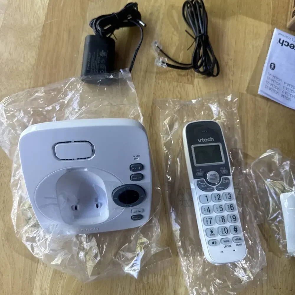 VTech Vg134 Cordless Phone White With Answering Machine New